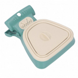 Dog Pooper Scooper Portable Handheld Poop Scoop with Garbage Bag in Mustard Green