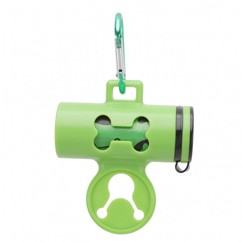 Dog Poop Bag Dispenser Portable Degradable Hands-Free Pet Waste Holder with Hook and Key Chain