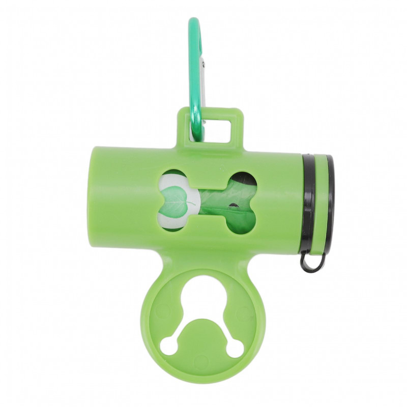 Dog Poop Bag Dispenser Portable Degradable Hands-Free Pet Waste Holder with Hook and Key Chain