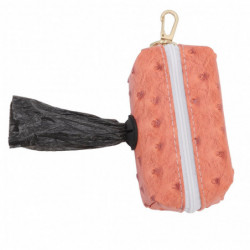 Dog Waste Bag Dispenser Practical Zipper Poop Bag Holder for Pets Outdoor Orange