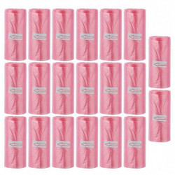 Disposable Pink Garbage Bags for Baby Waste Clean Up - 20 Rolls