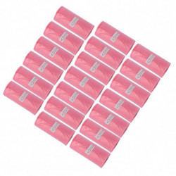 Disposable Pink Garbage Bags for Baby Waste Clean Up - 20 Rolls