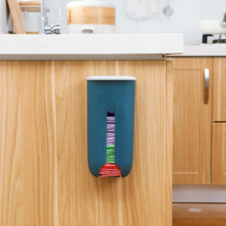 fornnerg Storage Box Punch-free Wall Mount PP Garbage Bag Storage Case for Kitchen