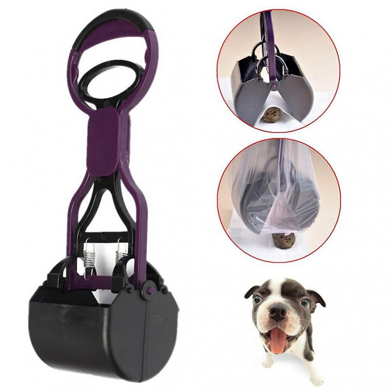 Pet Dog Cat Handle Pooper Scooper Jaw Poop Waste Pickup Scoop Home Yard Clean