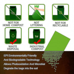 Dog Poop Bag, 16 Rolls Green + Dispenser, Thick And Durable, Easy To Remove, Waterproof Dog Poop Bag