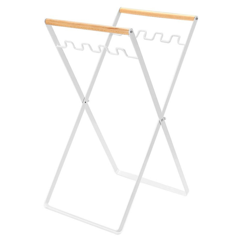 HALIN Iron+Wood Trash Bag Holder Portable Outdoor Waste Bag Hanger Rack Stand for Camping Hiking