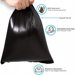 120/100/50 Rolls Dog Poop Bags Pet Waste Garbage Bags Unscented Outdoor Carrier Holder Dispenser Litter Bag Accessories