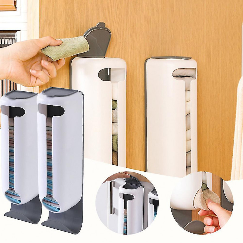 Wall Mount Panties Storage Box Multi-purpose Kitchen Grocery Bags Holder Sock/trash Bag Dispenser