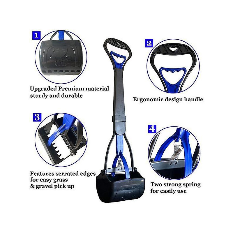 Pet Dog Long Handle Pet Pooper Scooper Dog Cat Waste Picker