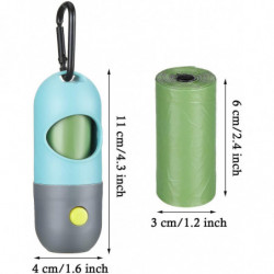 Pack Of 2 Dog Waste Bag Holder Dispenser With Led Torch
