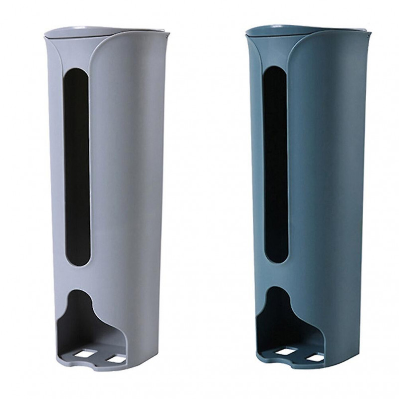 2Pcs Plastic Bag Dispenser Garbage Bag Holder Wall Mounted Storage Box