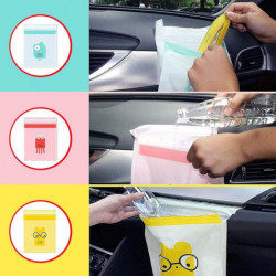 45PCS Easy Stick-On Disposable Car Trash Bags Self-adhesive Car Garbage Bags Leak Proof Vo