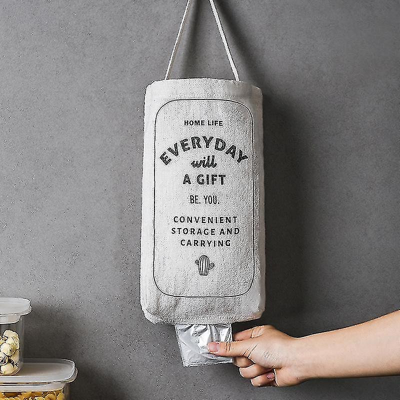 Kitchen Hanging Garbage Bag Storage Organizer Grocery Bags