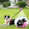 Dog Waste Bag Dispenser, Portable Dog Poo Bag Holder Leash Attachment With Zipper Pouches For Belt Leash (pink)