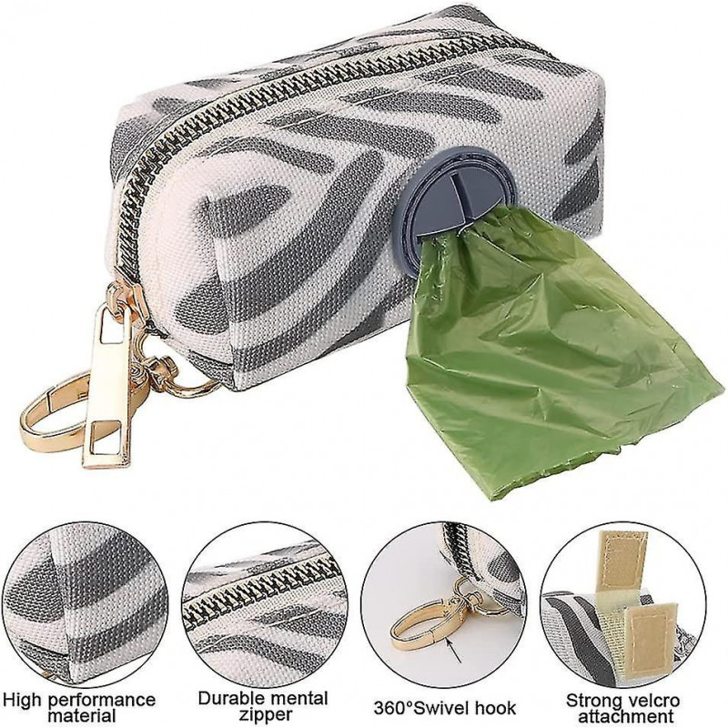 Dog Poop Bag Dispenser, Poop Bag Holder Leash Attachment With Free Roll Dog Poop Garbage Bag, Great For Walking, [...]