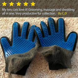 Gants de toilettage pour animaux de compagnie - Gants de brosse à dépoussiérer doux - Gants d’épilation efficaces [...]