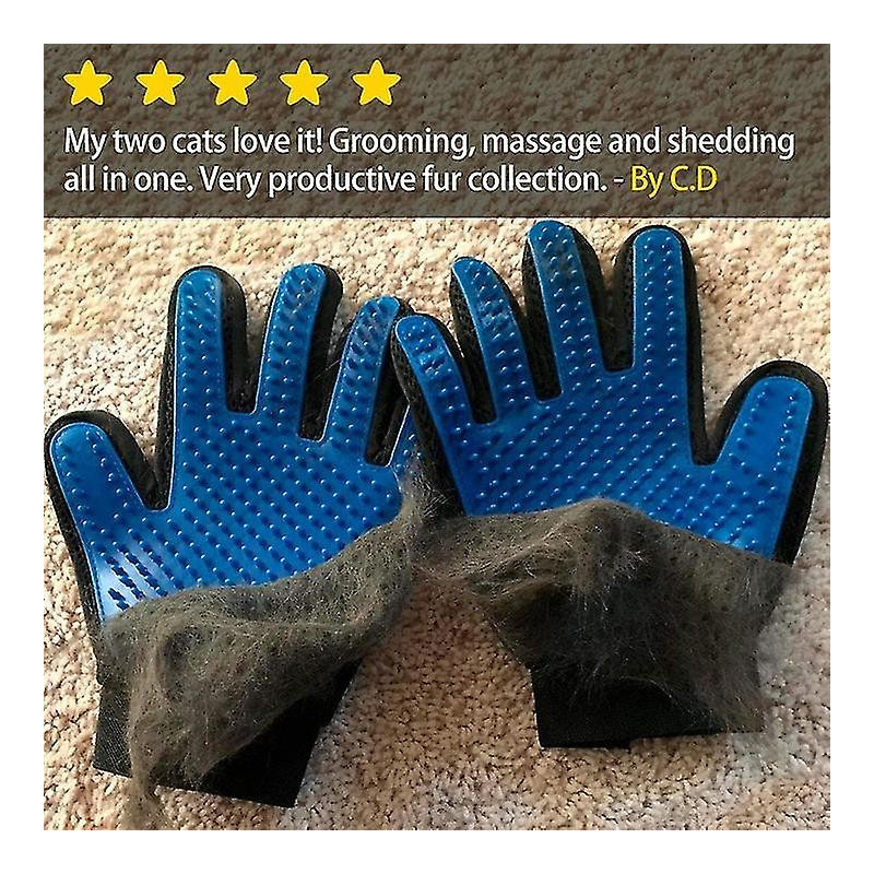 Gants de toilettage pour animaux de compagnie - Gants de brosse à dépoussiérer doux - Gants d’épilation efficaces [...]