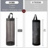 Wabjtam Plastic Bag Holder, Mesh Grocery Bag Holder Hanging Storage Bag Dispenser (black 2 Packs)
