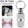 6 Pcs Id Tags Barrel Tube With Address Label For Collar Of Dog Cat