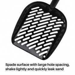 Litter Scoop With Flexible Long Handle,deep Shovel Sifter Durable Solid,non-stick Deep Scoop,waterproof And Rust [...]