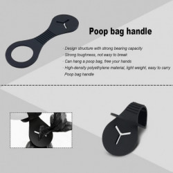 2 Pieces Acsergery Gift Leash Waste Carrier Holder, Dog Poop Bag Holder, Waste