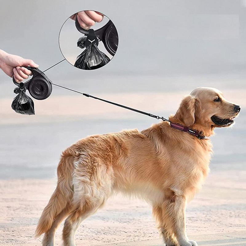 2 Pieces Acsergery Gift Leash Waste Carrier Holder, Dog Poop Bag Holder, Waste