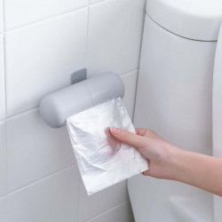 Capsule Shape Wall Mounted Garbage Bag Storage Waste Bin Dispenser Rubbish Box