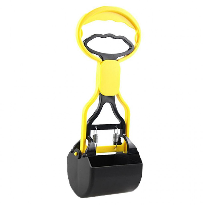 Cat Dog Poop Scooper Poo Shovel Puppy Kitten Waste Pick Up Tools Yellow