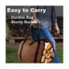4PCS Firewood Storage Bag Portable Firewood Carrying Bag Portable Canvas Logging Bag