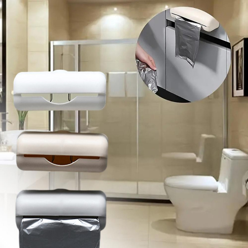 Plastic Garbage Bag Storage Holder Durable Trash Bag Container for Cabinet Wall