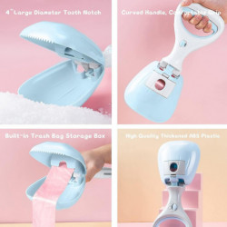 4pcs Dog Pooper Scooper, 12 Portable Dog Pooper Scooper With Bag, High Strength Durable Spring, Pooper Scooper For [...]