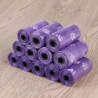 12 Rolls Plastic Dog Poop Bags Leak-proof Garbage Bag Pet Waste Bag (purple)