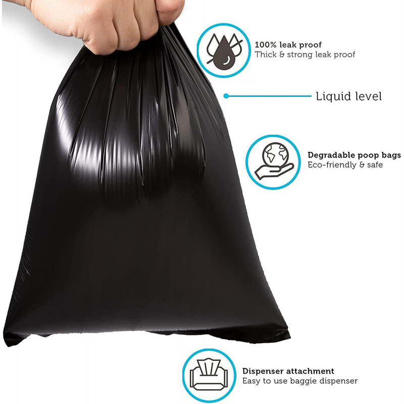 120/100/50 Rolls Dog Poop Bags Pet Waste Garbage Bags Unscented Outdoor Carrier Holder Dispenser Litter Bag Accessories