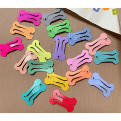 Cute Dog Hairpin Colorful Bone Shape Hairpin Pet Small Dog Hair Clips for Chihuahua Pug Grooming Dog Accessories-G