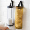 Home Grocery Bag Holder Wall Mount Plastic Bag Holder Dispenser Hanging Storage Trash Garbage Bags Yellow