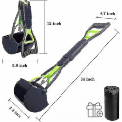Heytea Pooper Scooper pour les grands petits chiens, pelle pliable pour ramasser les déchets de caca de chien, [...]