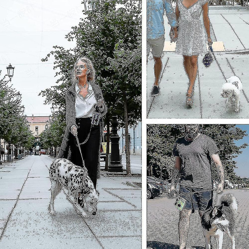 Dog Poop Bag Holder, Pet Garbage Bag Dispenser Holder Leash Attachment, 600d Oxford Cloth, Durable Metal Zipper [...]