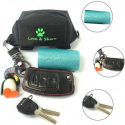 Distributeur de sac à crottes, porte-sac à crottes pour chien Fixation de laisse - Accessoire de marche, de course [...]