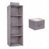 3 Shelves Hanging Closet Organizer With 1 Underwear/socks Drawer Divider Space Saver Foldable Cloth Storage Hanging Bag