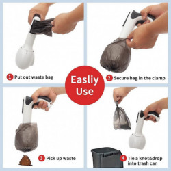 SDIGV Pet Pooper Scooper with 150 Waste Bags for Large Small Dogs and Cats with Built-in Poop Bag Dispenser, Easy [...]