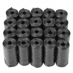 20 rouleaux Black Dog Poop Bag Trash Garbage Bags pour chat Pets Doggie Waste Collection Bag
