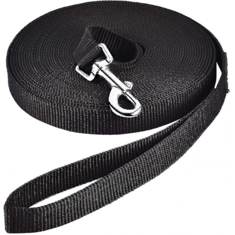 Dog Training With Long Drawstring Nylon Dog Without Strap, Cat And Dog Walking Dog Pet (10 Meters Long, Black)