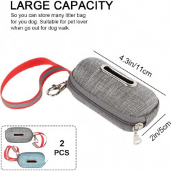 Paquet de 2 porte-sacs à crottes de chien, distributeurs de sacs à crottes pour chiens, porte-sac à croque, ouvre- [...]