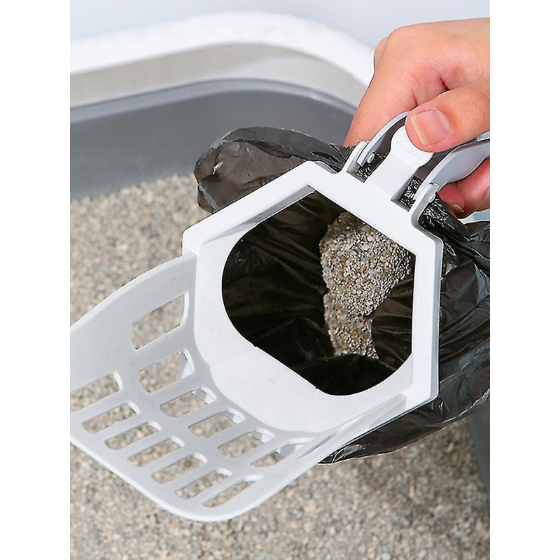 Integrated Cat Poop Litter Clean Scoop Deep Shovel Detachable Holder Cleaning