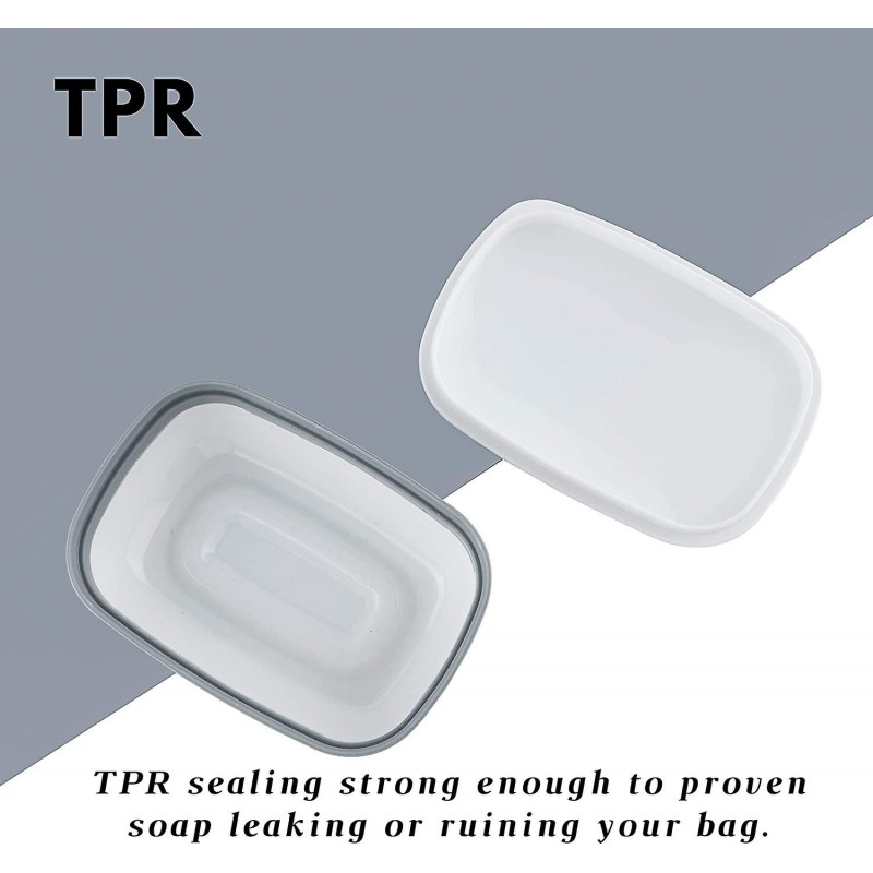 Travel Soap Box Holder With Strong Seal, Portable And Leak-proof