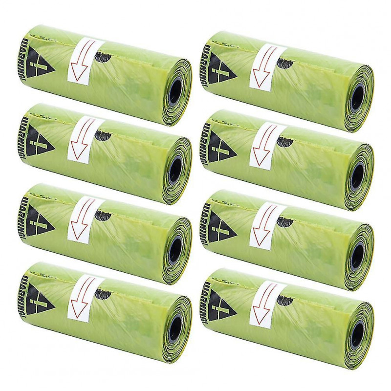 1/3/8 Roll Biodegradable Paws Print Pet Dog Poop Bags Cats Waste Garbage Pouch