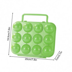 Outdoor Plastic Portable Camping 12 Eggs Carrier Container Case Eggs Carrier Holder Eggs Storage Box Case With Handle