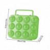 Outdoor Plastic Portable Camping 12 Eggs Carrier Container Case Eggs Carrier Holder Eggs Storage Box Case With Handle