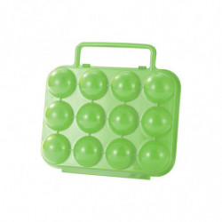 Outdoor Plastic Portable Camping 12 Eggs Carrier Container Case Eggs Carrier Holder Eggs Storage Box Case With Handle