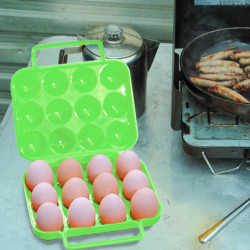 Outdoor Plastic Portable Camping 12 Eggs Carrier Container Case Eggs Carrier Holder Eggs Storage Box Case With Handle